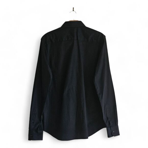 Versace Button Down Shirt in Black Slim Fit 41 (XL) NWOT - Picture 2 of 5